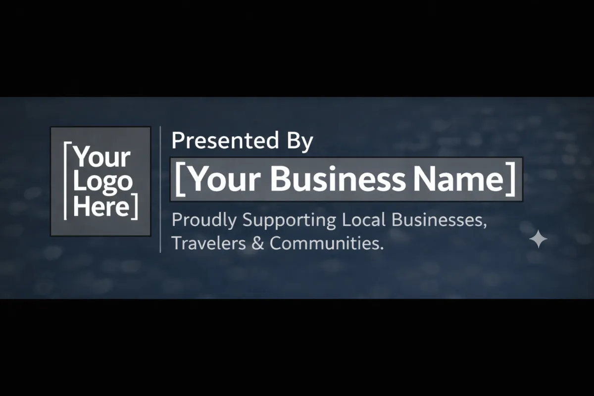 City Compass sponsor banner highlighting a local business supporting travelers and curated local recommendations