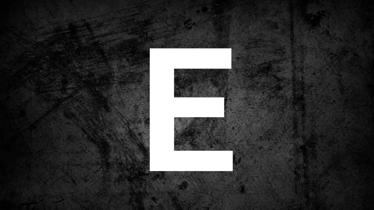 Letter E