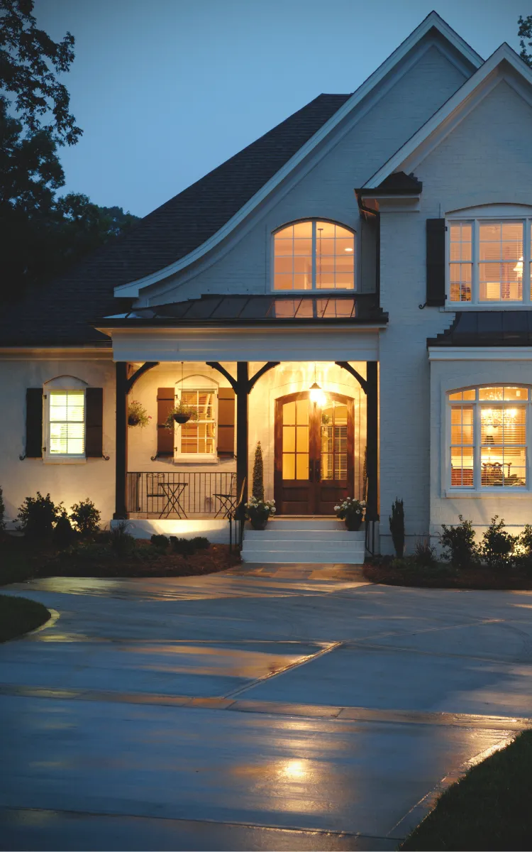Photo of lovely home at dusk