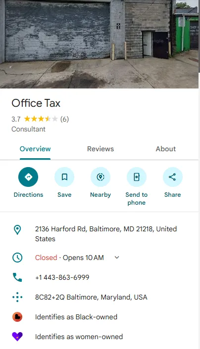 Office Tax Google reviews