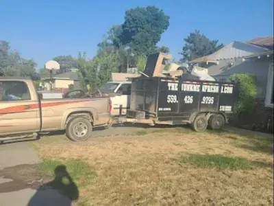 Appliances being removed from a Fresno home.