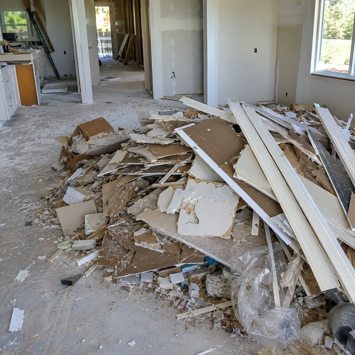 Remodel debris removal in Fresno