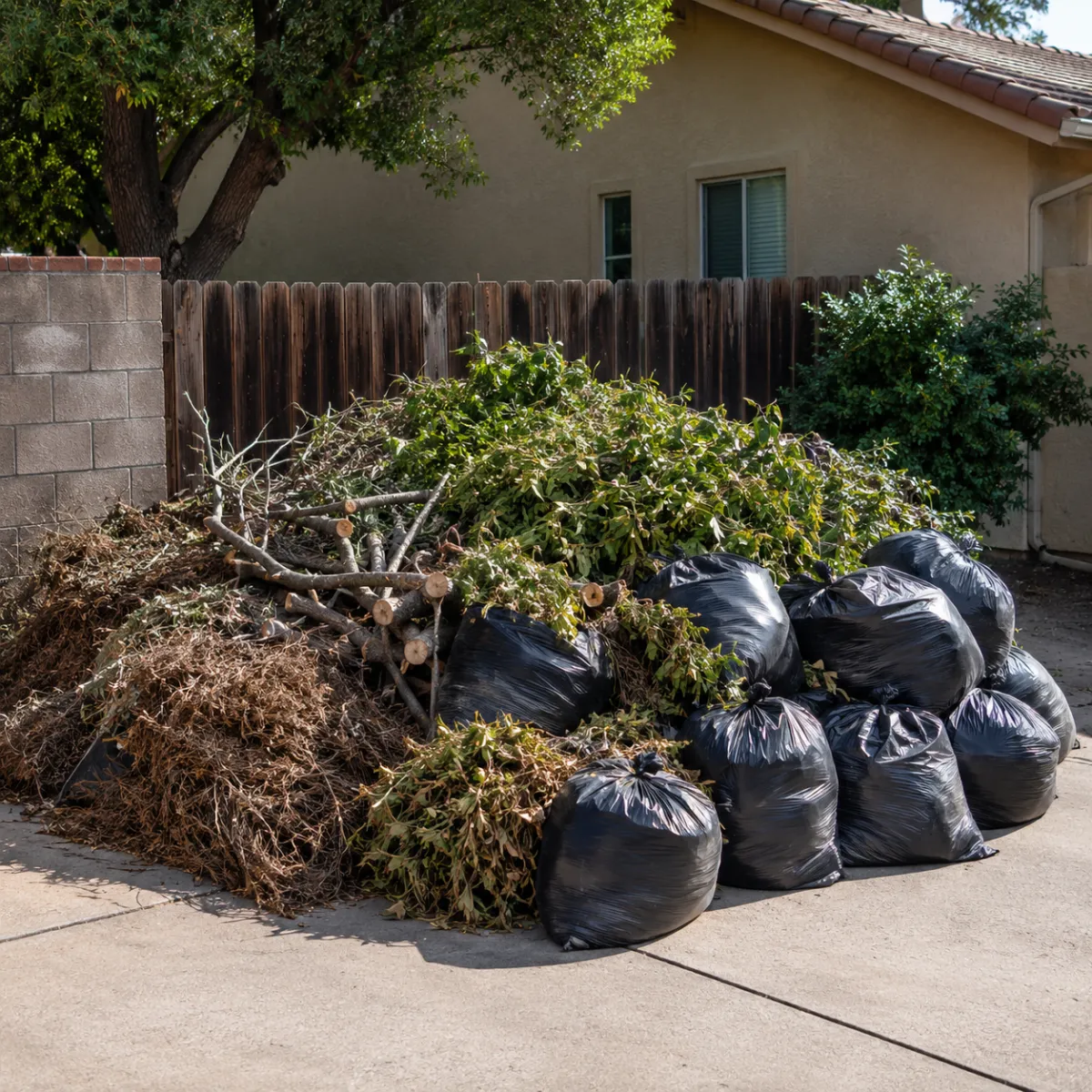 Mixed outdoor debris removal in Fresno