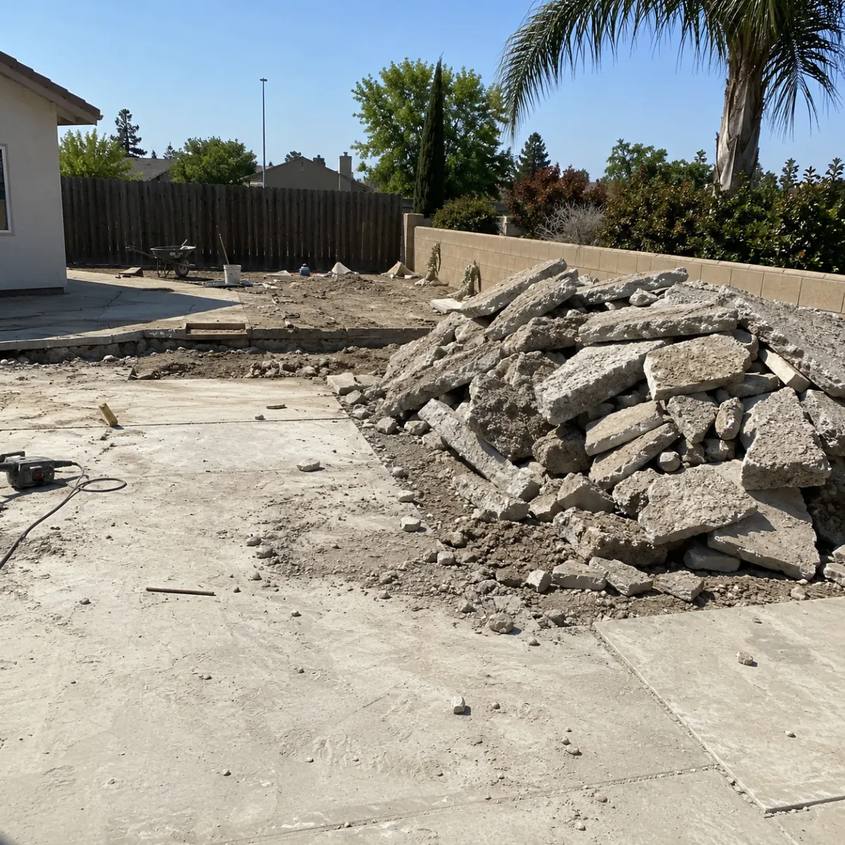 Contractor concrete cleanup in Fresno