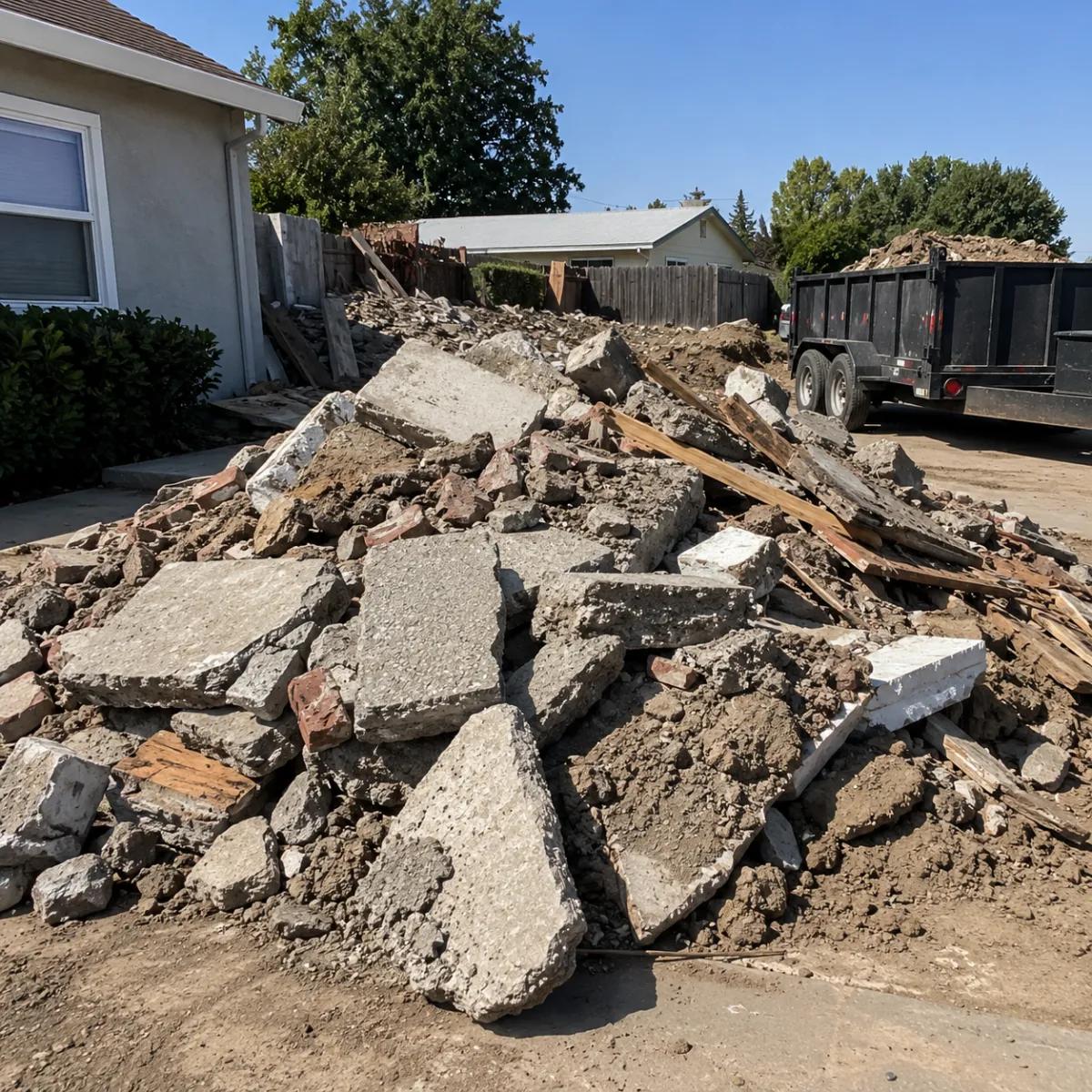 Mixed heavy debris cleanup in Fresno