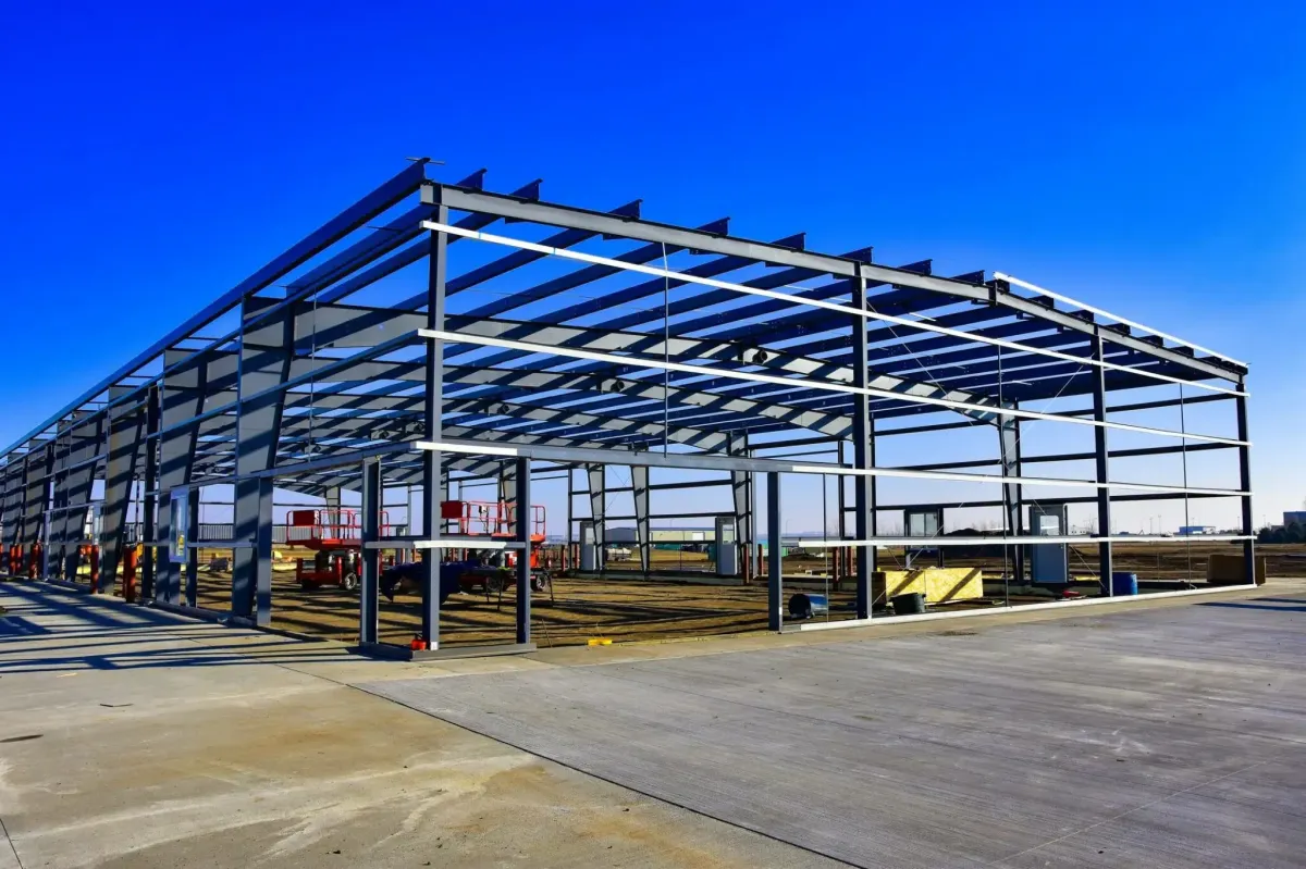 Commercial steel building construction by Columbus Metal Buildings