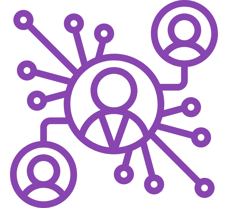 Purple Vector Icon for Networking
