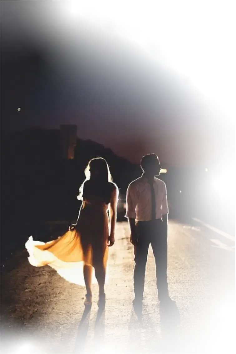Backlit Couple