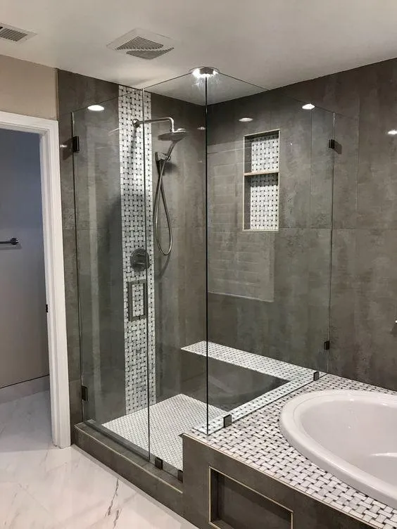 Modern basement bathroom renovation in Niagara Falls, Ontario