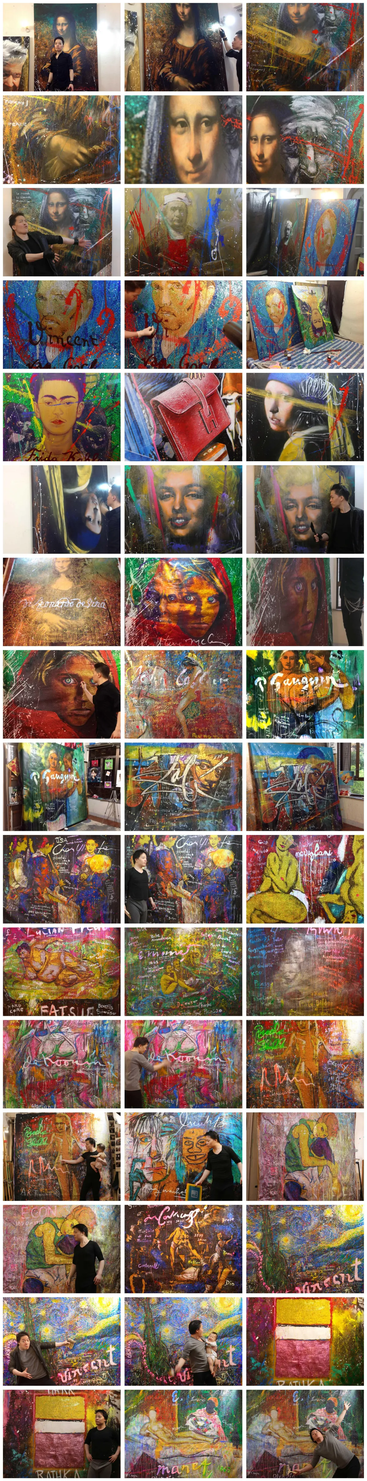 If 羅卓睿首創閃體畫(羅卓睿畫廊認證)If Julian Schnabel goes op sparkling expressive Pop