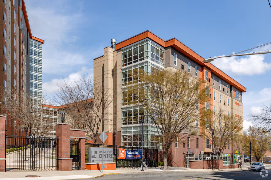 rooftop deck with safety railings installed on brick brownstone in Central Ward Newark NJ