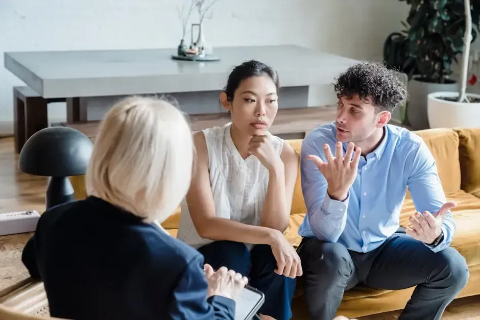 Two people talking through a disagreement with empathy and understanding