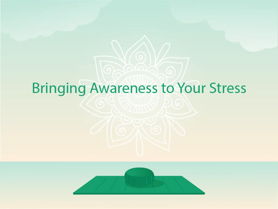 Mindfulness Off the Cushion podcast episode art on stress and burnout