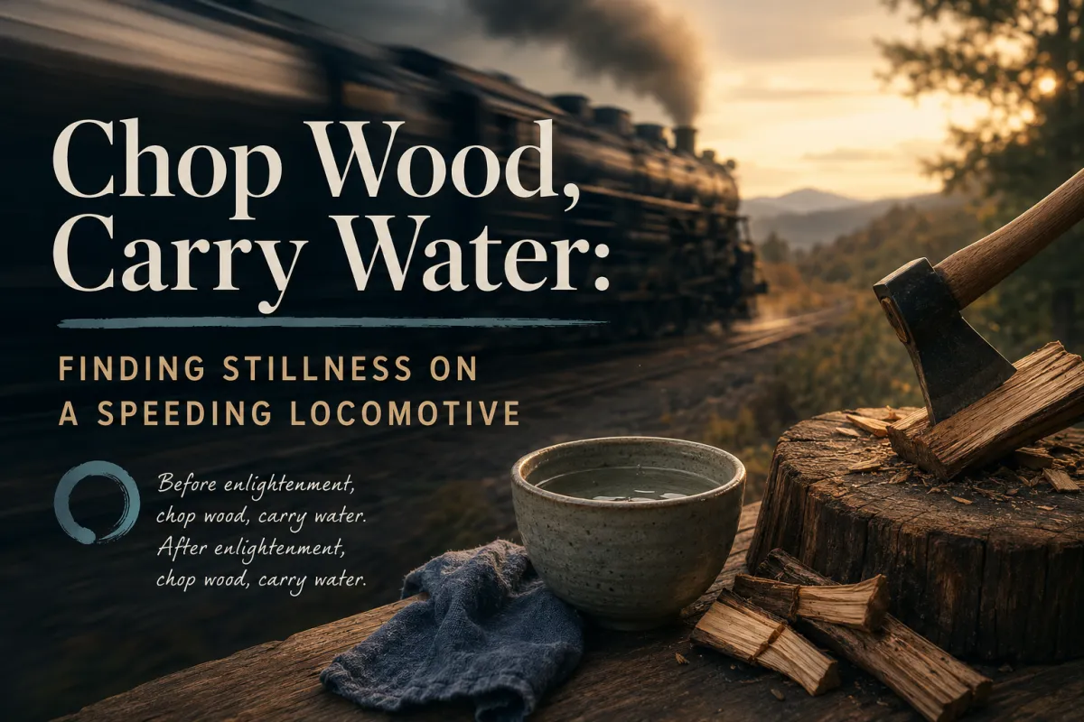 Chop Wood, Carry Water: Finding Stillness on a Speeding Locomotive