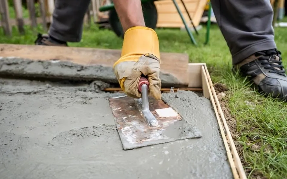 Florissant Concrete builds a sidewalk.