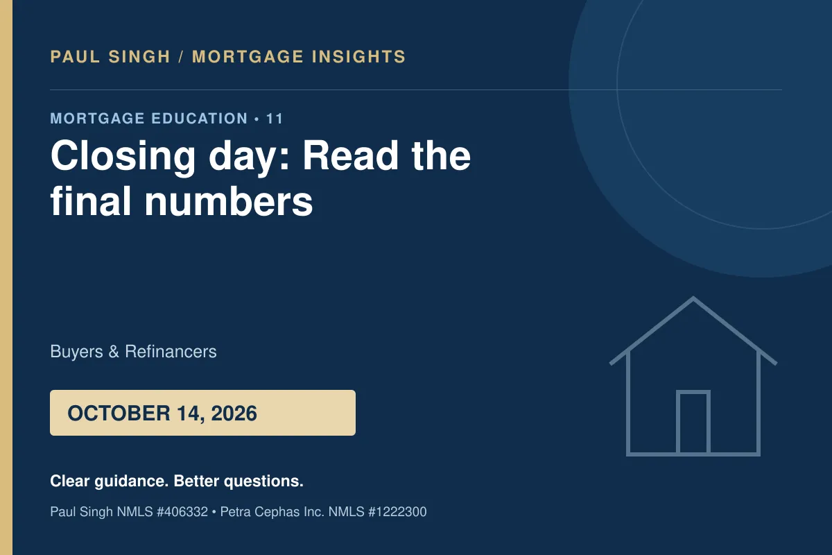 Closing Disclosure Review: Resolve Questions Before Signing | October 14, 2026