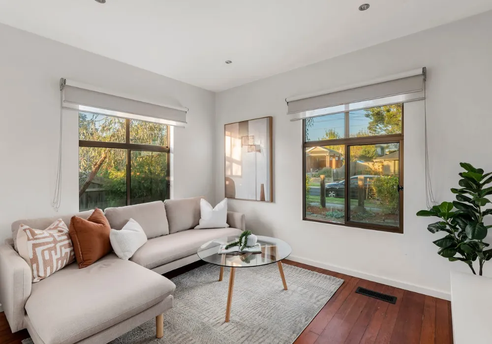 a chair that is sitting in the middle of a room