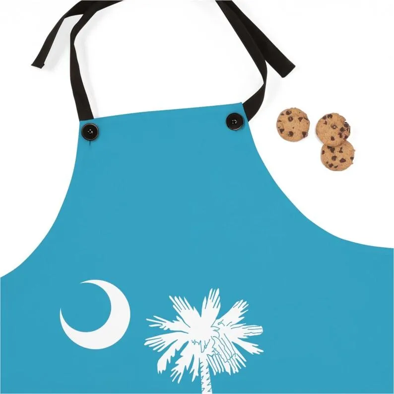 South Carolina State Flag Apron in Turquoise for Men or Woman