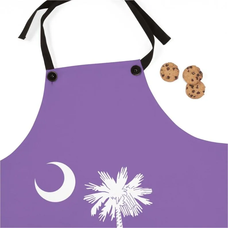 South Carolina State Flag Apron for Men or Women in Purple