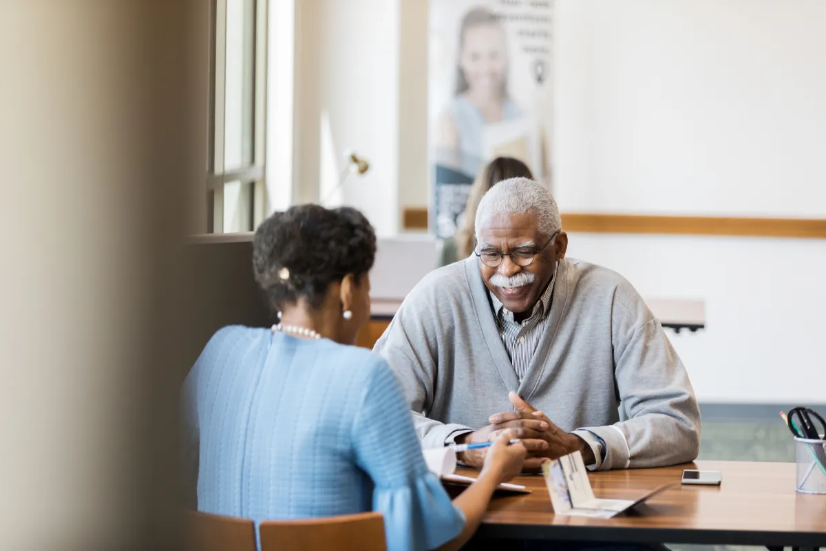 reverse mortgage specialist answering questions