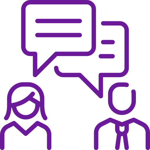 Accountable Conversations icon – lead feedback and performance discussions with clarity, empathy, and confidence