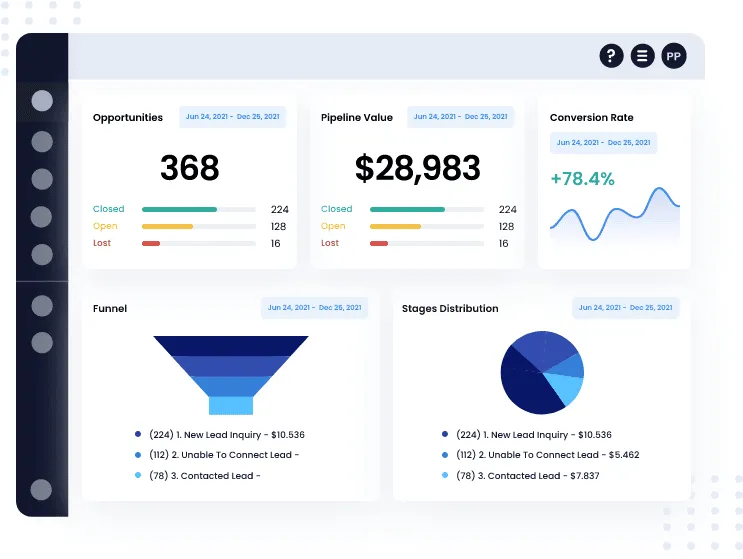 Dashboard preview of spirit media one