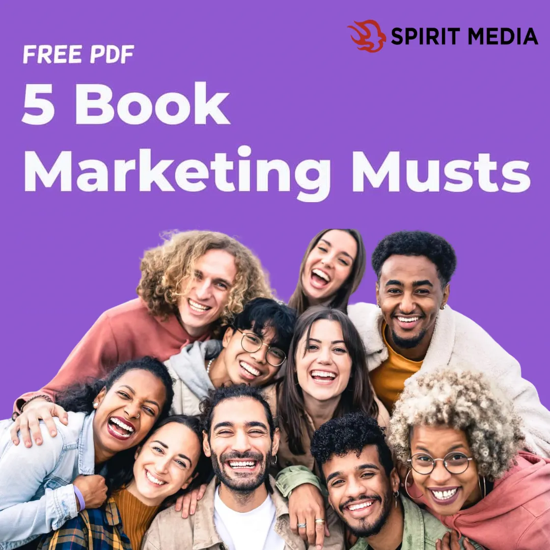 Kevin white with the text that says “Five book marketing musts”