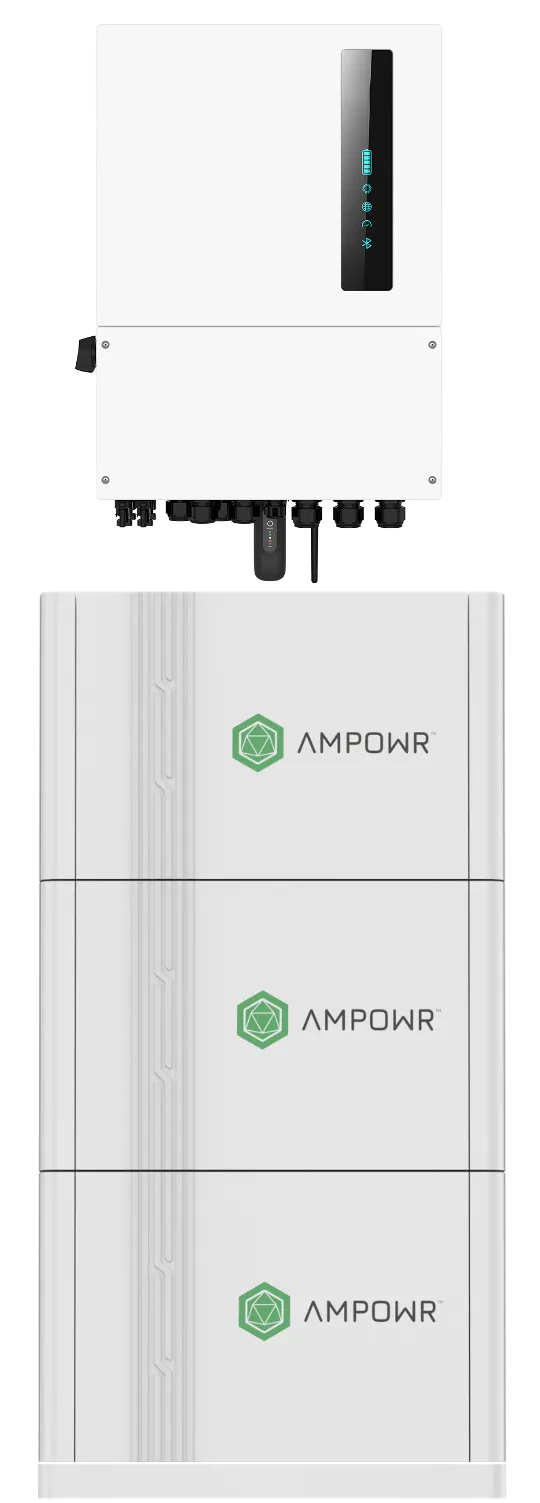 Compact residential battery unit installed in a modern home utility room, with digital display and subtle lighting. 3:2 aspect ratio.