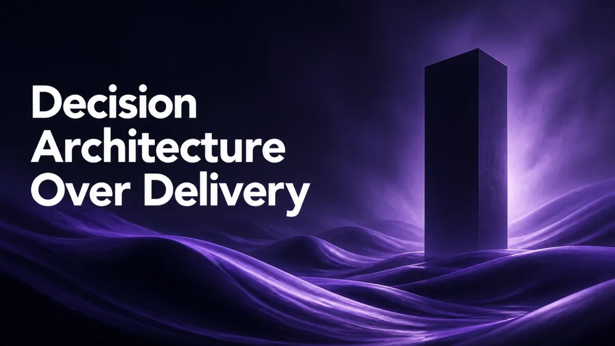 Decision Architecture Over Delivery: The Problem Most Scaling Teams Misdiagnose