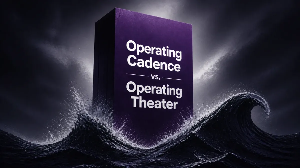 Operating Cadence vs. Operating Theater