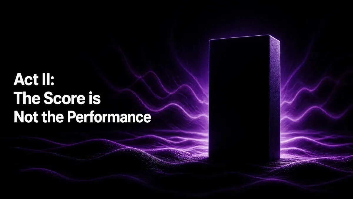 Act II: The Score is Not the Performance