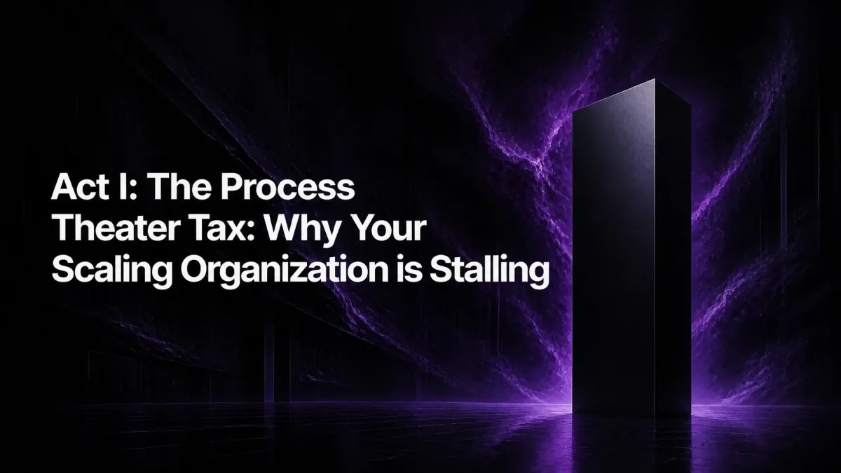 Act I: The Process Theater Tax: Why Your Scaling Organization is Stalling