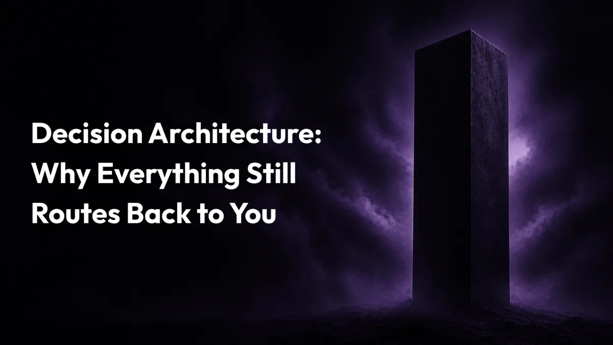 Decision Architecture: Why Everything Still Routes Back to You