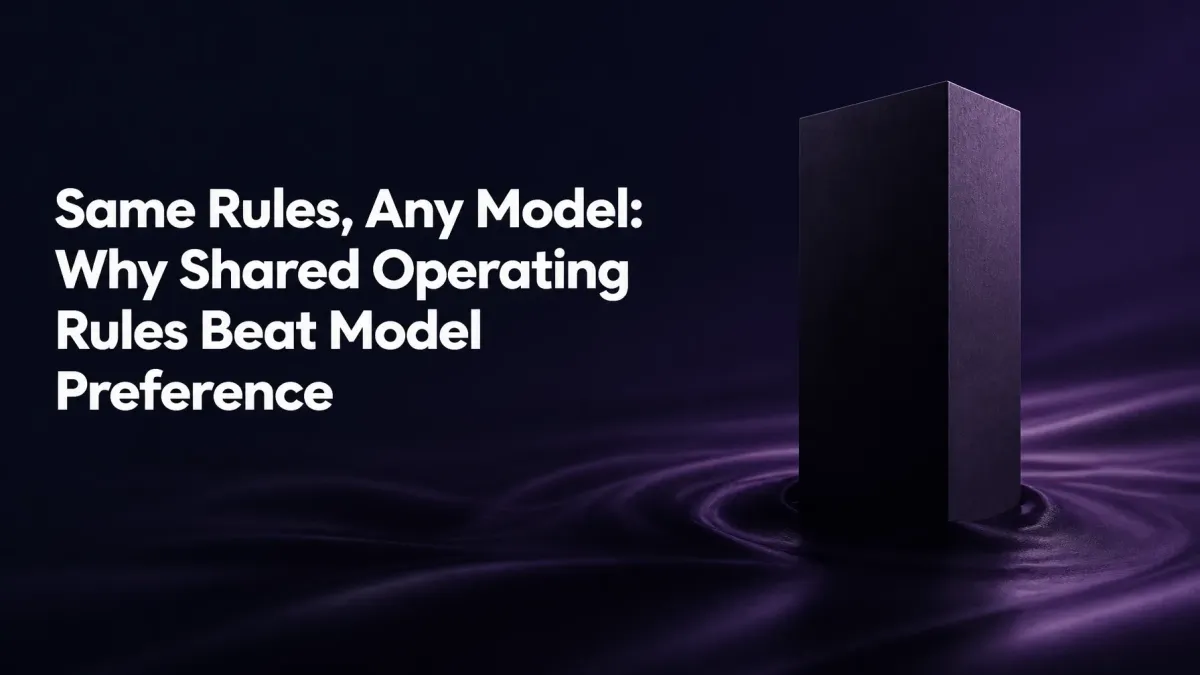 Same Rules, Any Model: Why Shared Operating Rules Beat Model Preference