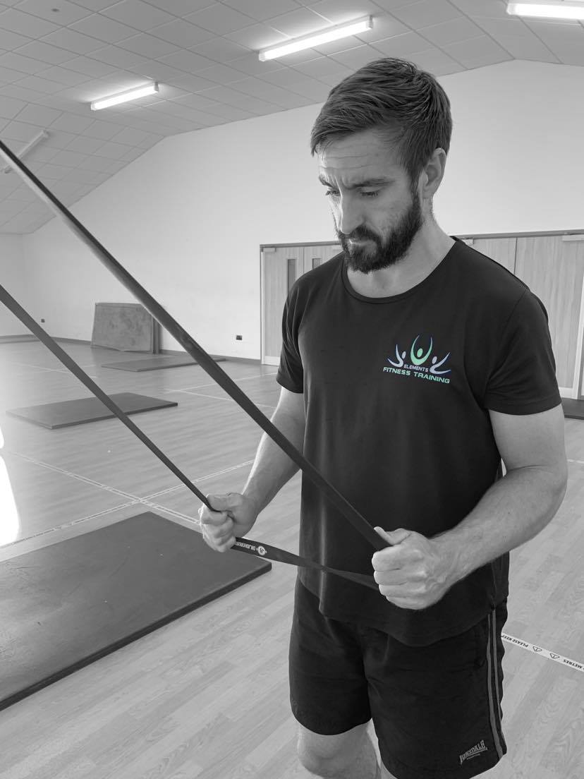 Man using gym equipment