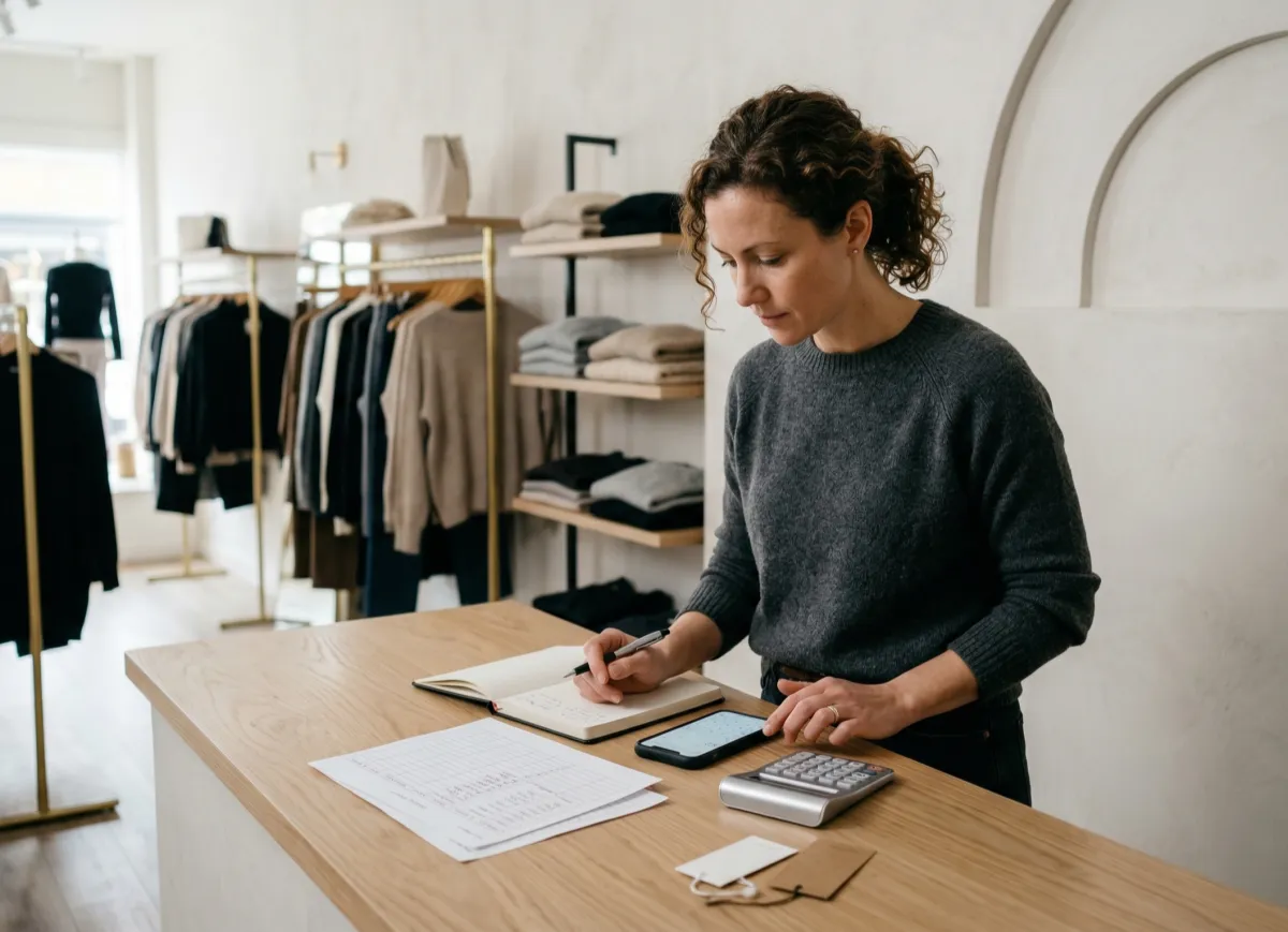 Stock-to-sales ratio calculation chart for independent retail boutique owners