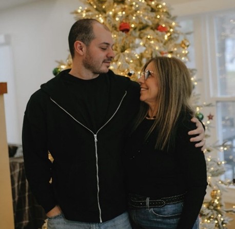 Jodi and son at Christmas 2025