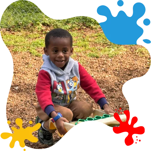 child playing at east nashville daycare facility