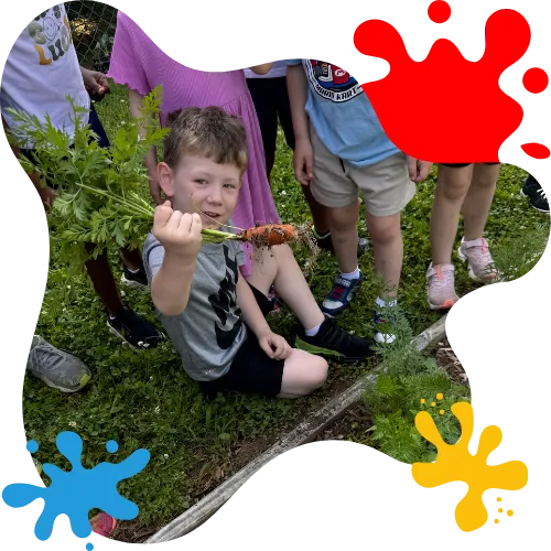 children gardening at a top nashville daycare
