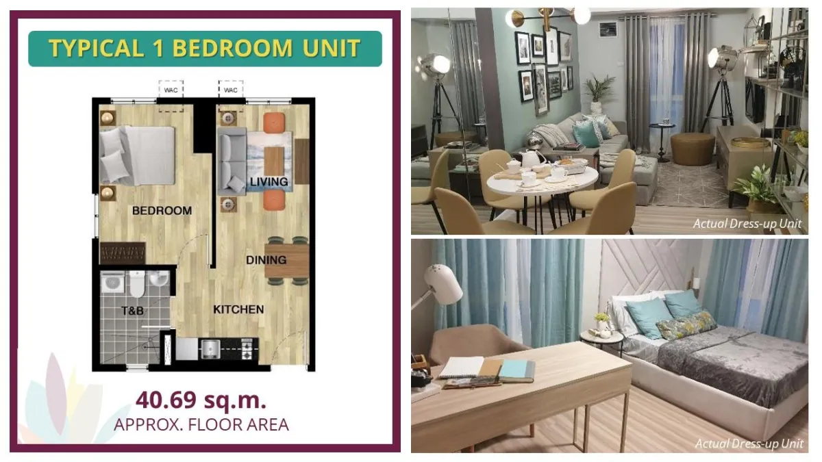 Avida Riala 1 Bedroom Unit Floor Plan