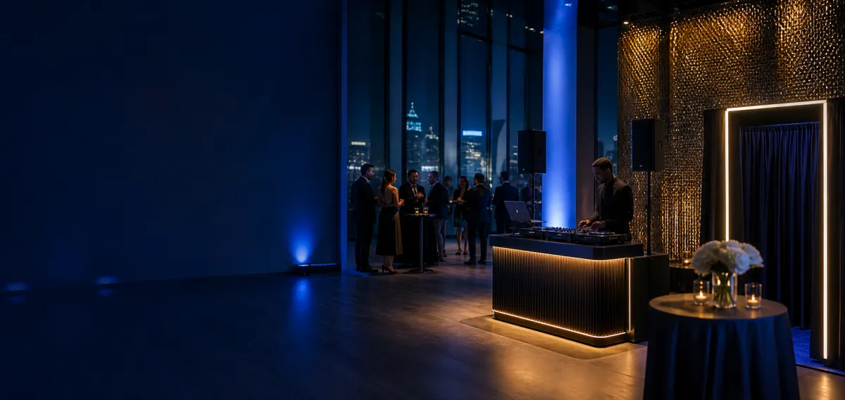 Guests enjoying an Elite Vendors photo booth and DJ experience