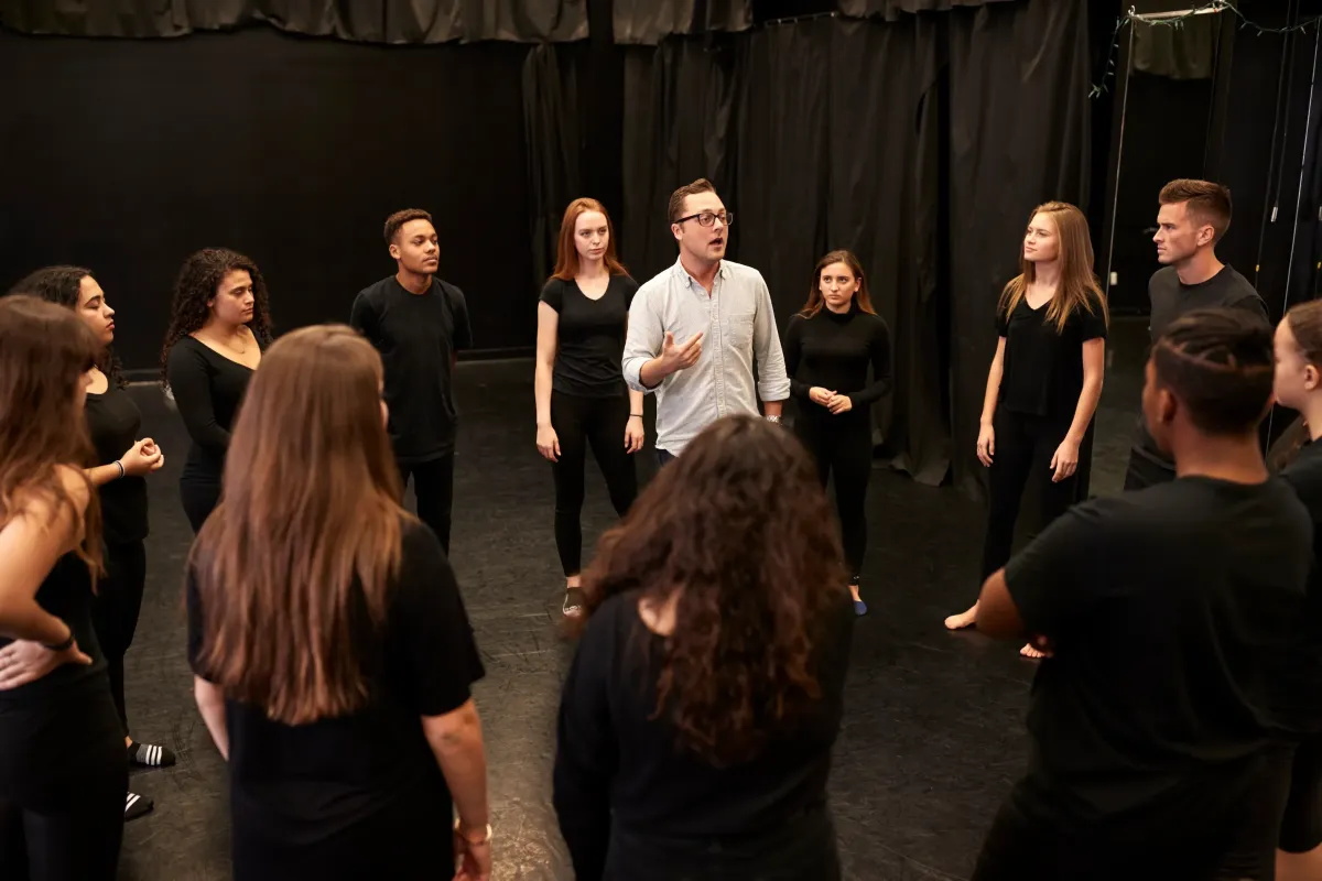 group of people attending a performance