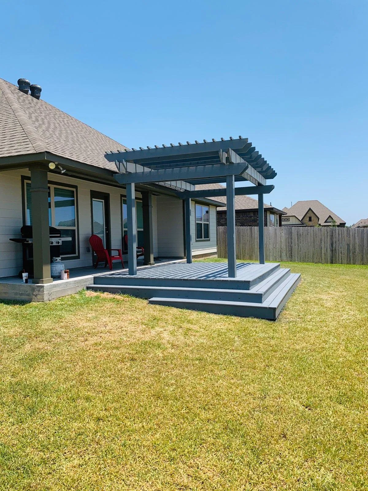 Bryan Concrete builds and installs Patio
