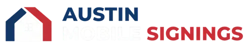 Austin Mobile Signings logo — house silhouette in Texas flag colors (transparent PNG)