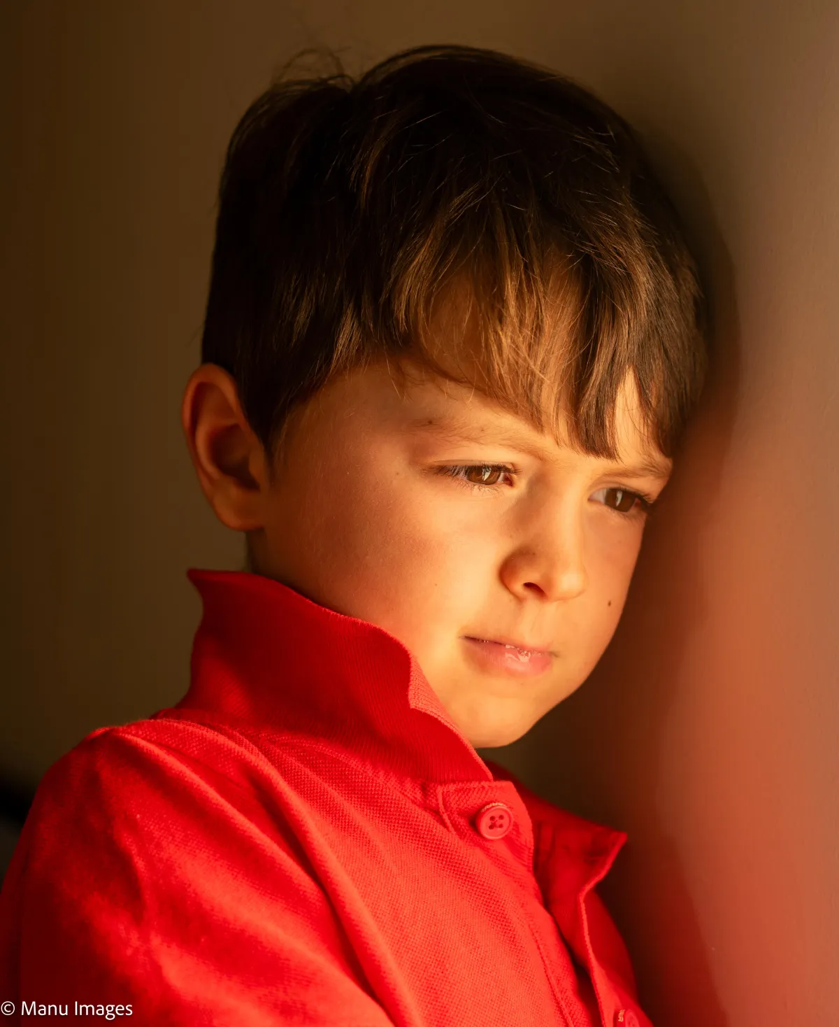 Kids dressed in red with reflective light