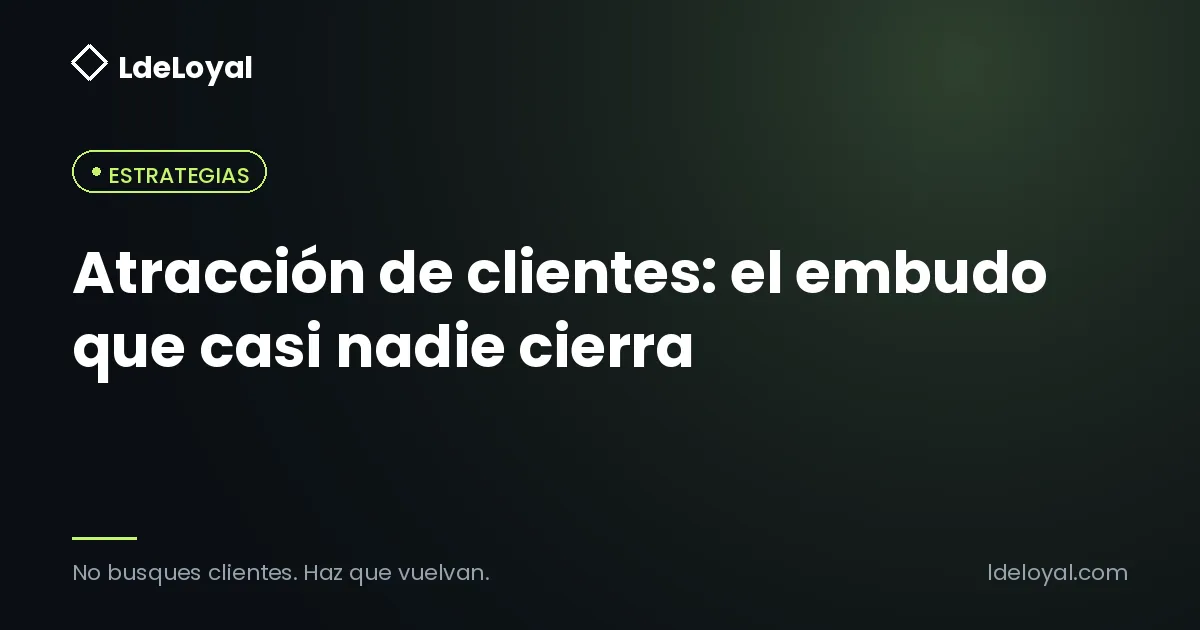 Atracción de clientes: el embudo que casi nadie cierra