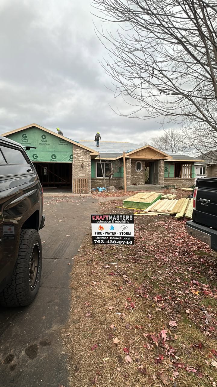 KraftMaster's Restoration Roofing In Otsego MN for Storm Damage Repair Job