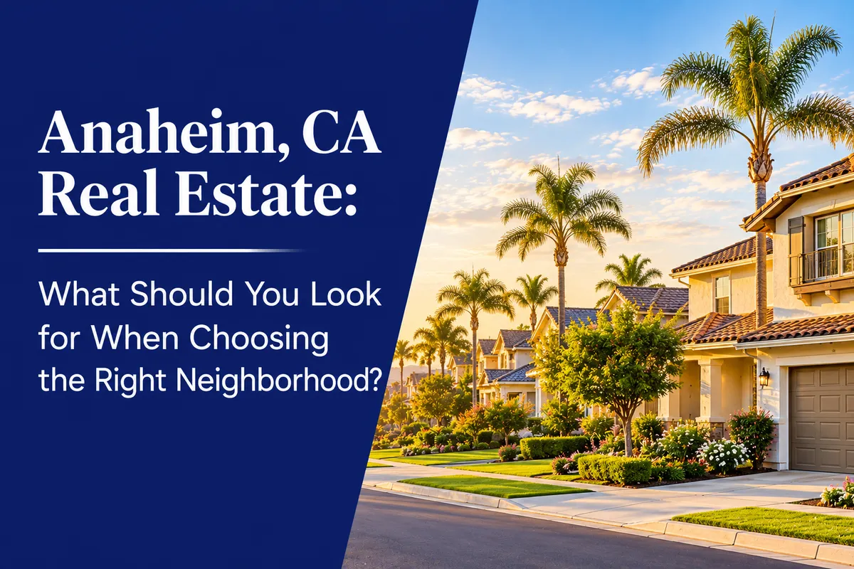 Anaheim CA real estate homes and neighborhood guide for local home buyers