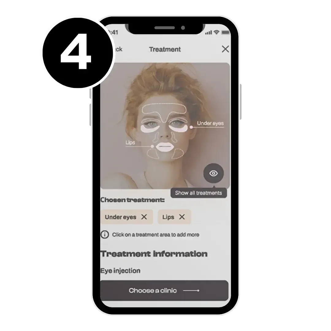 EntityMed AI Simulator Step 4: Save your favorite aesthetic look and bring it to your consultation for personalized treatment planning.