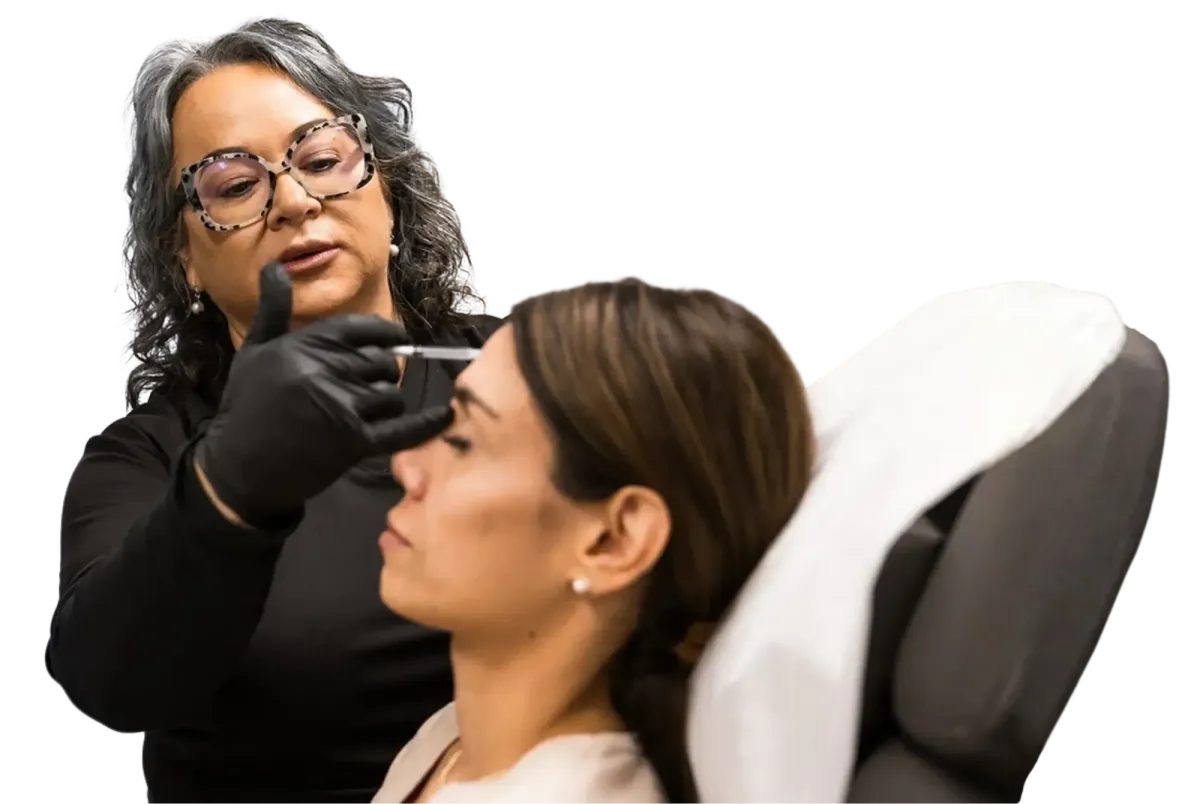 Member enjoying exclusive benefits at Chrome Aesthetics.